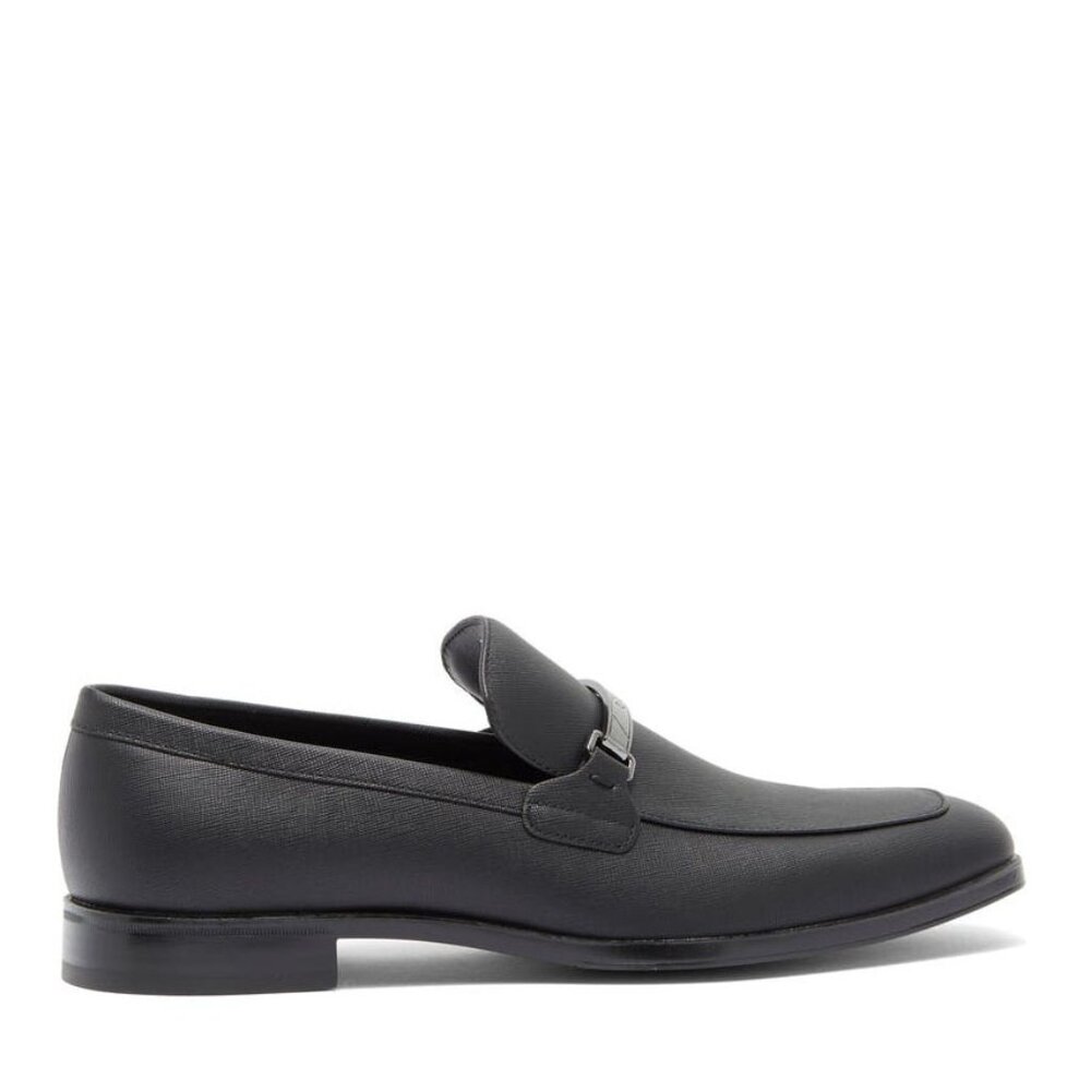 Bashwood Handmade Black Classy Leather Loafers For Men